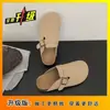 Pantuflas de Exterior para Mujer Estilo Birkenstock 2026 Verano Nuevas Retro Slip-On Fáciles de Usar Zapatos de Media Pantufla