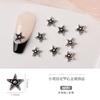 Manicura de Celebridad de Internet Corazón de Cuervo Joyería Pequeña Cruz Metal Diamante Europeo y Americano Plata Antigua Uñas Retro Punk Accesorios de Estilo