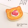 Accesorios de Resina DIY de Dibujos Animados Joyería Tostada Animal Pegamento de Crema Pasador Funda de Teléfono Móvil Hebilla de Zapato Llavero Colgante con