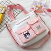 Bolso de hombro coolomi japonés bonito, tutorial de dibujos animados para estudiantes de secundaria y preparatoria, bolso de mensajero portátil de gran capacidad.