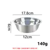 Tazón de acero inoxidable 304 para uso doméstico, tazón para mezclar de grado alimenticio, tazón para batir huevos, tazón para selección de ingredientes de olla caliente picante, tazón para cocinar