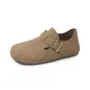 Sapatos Birkenstock Retrô Disponíveis em Várias Cores, Slip-Ons Fechados na Ponta, Sapatos Casuais da Moda para Uso ao Ar Livre, Sapatos Planos Leves para Mulheres
