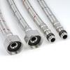 Tubo metálico trançado de aço inoxidável 304 mangueira de entrada de água quente e fria tubo de cabeça única torneira tubo de entrada de água 4 pontos doméstico atacado
