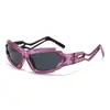 Gafas de Ciclismo Protectoras de Viaje Estilo Futurista Ins Personalidad Punk Europea y Americana Transfronterizas Gafas de Sol Unisex