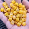 Aceite de pollo cera de abeja amarilla cuentas de barril flor artificial naranja blanca cuentas de barril de cera de abeja accesorios para pulsera collar cuentas hechas a mano
