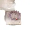 Pulsera Nueva de Moda Estilo Antiguo de Amatista Natural y Lepidolita Rosa, Regalo del Festival Qixi para Mejores Amigos