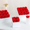 Balde Abraço de Flores Eternas Presente Dia das Mães Caixa Quadrada de 4 Peças Rosas Eternas Mais Vendido Corrimão de Escada Decoração de Casamento