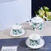 Prato de Jantar Ocidental Estilo Europeu Luz de Luxo Marca D Videira Floral Porcelana Ossos 8 polegadas Prato Raso Pintado à Mão Louça Doméstica de Alta Qualidade Atacado