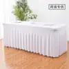 Toalha de Mesa Elástica de Fornecimento Especial 6 Casamento Banquete 6 PÉS Saia Sol Saia de Mesa Retangular com Saia Festa Toalha de Mesa à Prova de Manchas