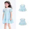 Vestido de verano para niña Balabala, lindo vestido infantil con mangas abullonadas, elegante y dulce vestido de princesa