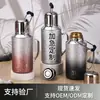Hervidor Termo de Gama Alta con Recubrimiento de Titanio para Hombres y Mujeres, Tetera para Estofado de Aspecto Elegante con Pantalla Mecánica de Temperatura, Hervidor con Asa de Estilo para Acampar al Aire Libre de Gran Capacidad