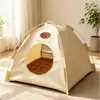 Tenda de Gato de Verão, Ninho de Gato, Fechada, Casa de Gato Removível e Lavável, Tenda de Cachorro, Tapete de Verão, Tenda para Quatro Estações
