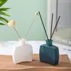 100ml 200ml Frasco de Aromaterapia Frasco de Aromaterapia Sem Chama de Aparência Sofisticada Frasco Volátil de Rattan Frasco de Aromaterapia Quadrado Plano Frasco Vazio para Casa