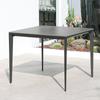 Mesa y silla nórdicas para exterior, terraza, patio de madera anticorrosión, jardín exterior, protector solar impermeable, mesa de comedor y silla de placa de roca de madera maciza