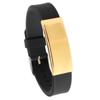 Joyería de moda transfronteriza de Amazon pulsera de moda de silicona para hombre pulsera sencilla de acero inoxidable con letras DIY