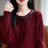 Chaqueta Cardigan de Punto Gris de Moda para Otoño Temprano para Mujer 2025 Nuevo Estilo Exterior de Primavera y Otoño Prendas Superiores para Mujer Talla Grande