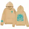 Moletom com Capuz Europeu e Americano Transfronteiriço Estampa de Palmeira na Praia Litoral Tendência Solto Moda Moletom com Capuz Top