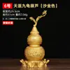 Adorno de Calabaza de Nueve Tortugas de Latón con Apertura, Calabaza de Medicina Celestial para Decoración de Escritorio en Casa y Oficina, Calabaza de Tortuga de Ocho Tesoros
