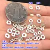 Prata de lei S925 anel simples de prata espaçador junta enrolada pulseira de cordão pulseira de cordão colar acessórios DIY feitos à mão