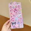 Pegatinas Infantiles de Dibujos Animados que Brillan en la Oscuridad Pegatinas de Durazno Sanrio Pegatinas de Bebé Llorando PP Patas de Gato Lindas Pegatinas 3D para Alivio del Estrés