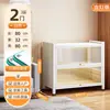 Estante de Livros com Porta de Vidro de Aço para Casa à Prova de Poeira Estante para Livros Infantis Gabinete de Exibição de Figuras de Espaço com Luz Gabinete Ita Gabinete de Lata