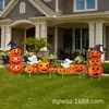 Decoração de Halloween Pátio Externo Inserção Fantasma Abóbora 3 Camadas Decorativa Estaca de Pátio Decoração para Festa no Gramado