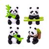 Micropaisaje creativo lindo muñeco panda de bambú jardinería DIY accesorios de decoración llavero pequeños adornos de escritorio