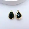 Vidrio de cristal con incrustaciones de cobre, color electrochapado que no se desvanece, accesorios para joyería DIY, colgantes, pendientes, dijes, componentes de collar
