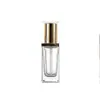 Botella de Base de Maquillaje Líquida Cuadrada de 30 ml, Crema BB, Botella con Dispensador de Loción, Botella de Esencia, Tapa Acrílica, Botella de Perfume de Vidrio