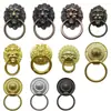 Grifo Antiguo de Latón Cepillado con Cabeza de León Tiradores para el Hogar Anillas Tiradoras Tiradores para Puertas de Gabinete de Cocina y Armario Estilo Europeo Ferretería para Mejoras del Hogar Tiradores