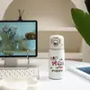 Taza aislada de doble pared con estampado de leopardo, gran capacidad, taza de café de acero inoxidable 316, diseño elegante, taza de viaje portátil para mujer