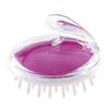 Cepillo de champú transparente de cristal cepillo de masaje de cabeza de silicona peine de masaje para limpieza del cuero cabelludo peine de masaje de dientes suaves transparente baño baño cepillo de baño