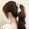 Presilha banana versátil para primavera e verão, suave e elegante, presilha de garra grande para cabelos grossos, presilha horizontal para coques na nuca, acessório de cabelo