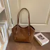 Bolsa Tote Grande Capacidade Moda Verão 2026 Estilosa para o Dia a Dia Cor Sólida de Mão e Ombro