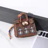 Porta-moedas Mini Tendência Estampado em Forma de Casa, Versátil e na Moda, Bolsa Pequena Portátil para Fone de Ouvido e Moedas, Com Pingente