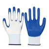 Luvas de proteção ao trabalho transfronteiriças nitrílicas antiderrapantes resistentes ao desgaste para canteiro de obras luvas de trabalho revestidas de borracha à prova de óleo
