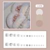 J241-280 usar uñas postizas para uñas de los pies chicas calientes espejo hielo a través de taladro de destello fino transfronterizo uñas postizas al por mayor