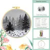 Kit de Materiales para Bordado de Paisaje Forestal, Estilo Nórdico, Decoración para Sala de Estar Ins, Arte de Pared Hecho a Mano DIY, Venta al por Mayor desde Fabricante