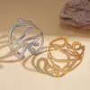 Pulseira de Braço Aberta Europeia e Americana Metálica Transfronteiriça em Forma de Cobra de Duas Cabeças, Única e Exagerada, Joia de Nicho de Alto Padrão