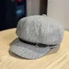 Sombrero Octagonal Retro Japonés Estilo Otoño/Invierno para Mujer Hace que la Cara se Vea Más Pequeña Boina Versátil Moda Viaje Cotidiano Sombrero de Lana de Pintor de Moda