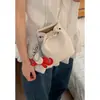 Bolsa Vermelha Simples Pequena Feminina 2025 Nova Moda Coreana Bolsa Saco Simples Versátil Bolsa de Ombro Transversal