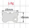 Venta caliente transfronteriza colgante de placa de identificación para perro de acero inoxidable hueco colgante de metal para collar de mascota regalo grabado láser