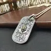 Nova Corrente s925 Marca Militar Tendência Versátil Pingente de Prata Esterlina Masculino Hip-hop Rua Europeia e Americana Leão Luz de Luxo Nicho