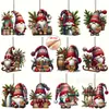 Adornos de Gnomo de Madera Navideños Transfronterizos Decoraciones para Árbol de Navidad Accesorios para Fiestas Navideñas