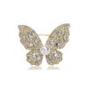 Broche de Mariposa con Incrustaciones de Diamantes de Moda Japonesa y Coreana de Alta Gama Nuevo Estilo Lujo Ligero Insecto Corsage de Perlas Cheongsam Solapa de Presión Adornos Colgantes
