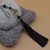 Abanico Xiangfei de 12 cm con Borla Verde, Abanico de Borla de Mariposa con Borlas Colgantes, Accesorio de Ropa Han de Estilo Antiguo, Sobre de Cheongsam de Estilo Étnico