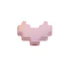 Acessórios de Coração Pixelado DIY em Acrílico Pingente Perfurado Oco Materiais para Corrente de Celular com Contas Acessórios de Desenho Animado