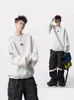 Sudadera Nueva de Otoño Estilo Americano Pesado Desestructurada Cuello Redondo para Hombre y Mujer Chaqueta Deportiva de Manga Larga Camisa Base Casual Holgada