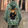 Suéter con capucha de comercio exterior para hombre, otoño e invierno, estilo americano, tendencia de calle, marca Tide, abrigo deportivo holgado de talla grande con forro polar