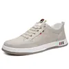Sapatos Masculinos de Couro Macio Novos Primavera/Verão 2026 Transfronteiriços Solado Macio Tendência Versátil Diário Casual Sapatos de Couro Tênis Venda por Atacado
